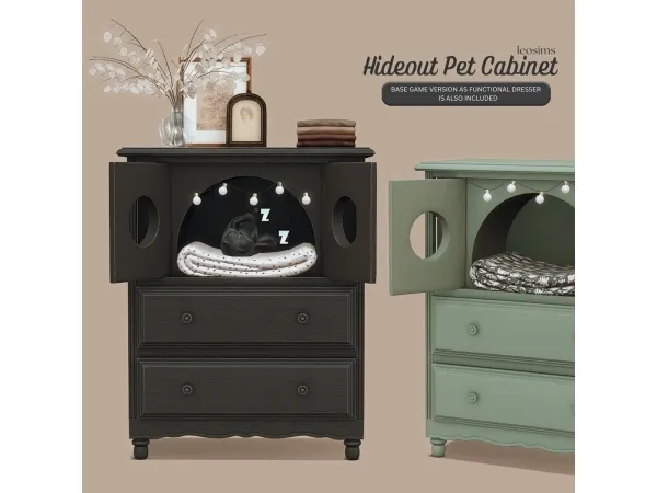 Maxis Match Hideout Pet Cabinet - The Sims 4 Custom Content