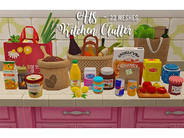 [ ] 4t2 ats kitchen clutter 21 meshes by linacheries - The Sims 2 Custom Content
