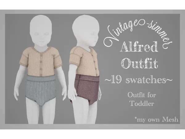 Alpha Alfred Outfit simmer by vintage - The Sims 4 Custom Content