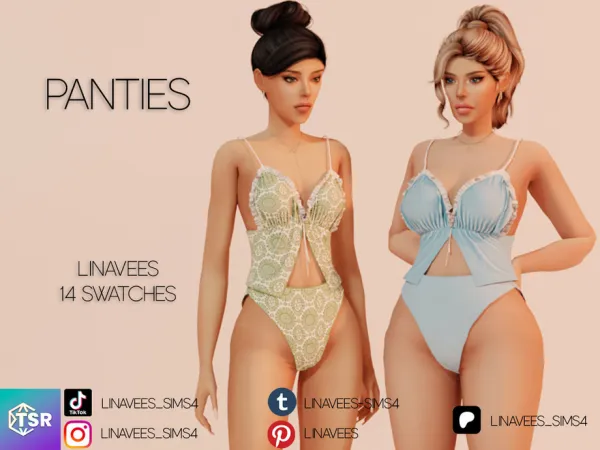 Alpha KALANI PANTIES by linavees - The Sims 4 Custom Content