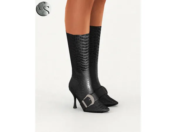Alpha CAMUFLAJE Shades Of Gray Collection Boots - The Sims 4 Custom Content