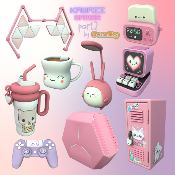Maxis Match Kawaii Gamer Part 2 by comiko - The Sims 4 Custom Content