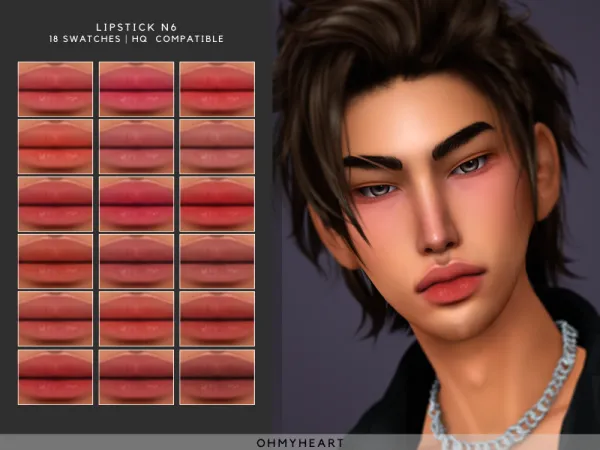 Maxis Match Lipstick N6 by ohmyheart - The Sims 4 Custom Content