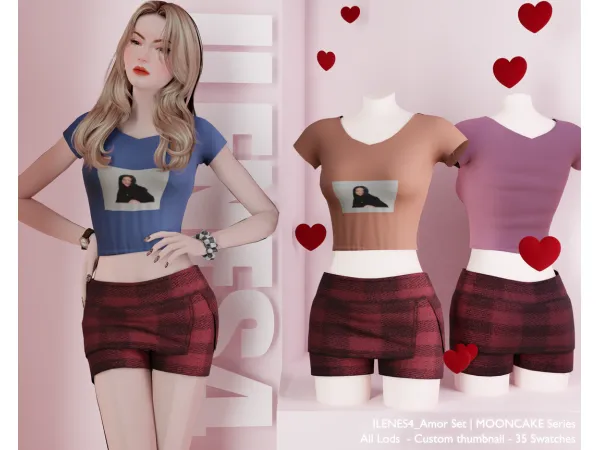 Mix ILN Amor Set - The Sims 4 Custom Content