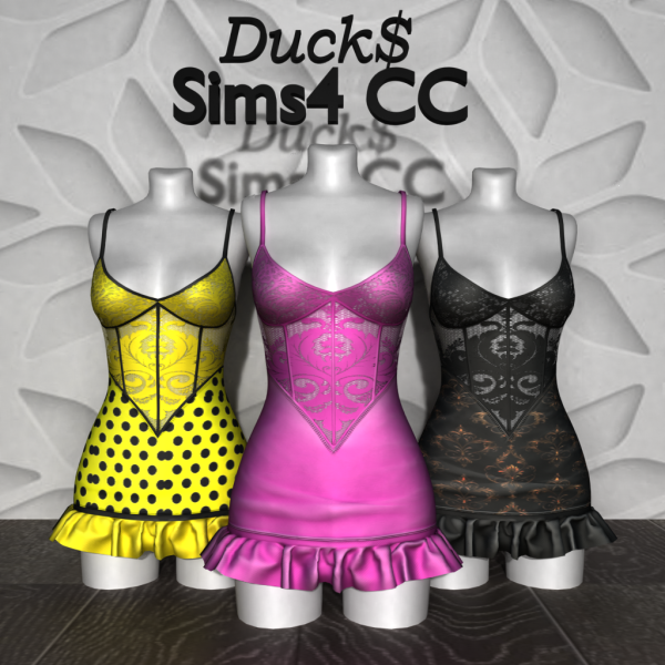 Alpha Ducks_Azy Dress by ducks_sims4 - The Sims 4 Custom Content