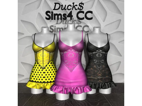 Alpha Ducks_Azy Dress - The Sims 4 Custom Content