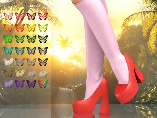 Maxis Match Flora Winx Shoes by mirroreddreamscc - The Sims 4 Custom Content