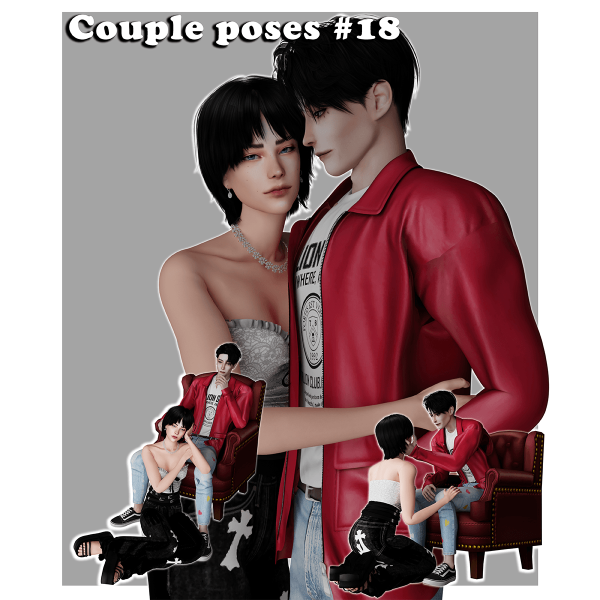 Mix Couple poses 18 by simmer_creator - The Sims 4 Custom Content