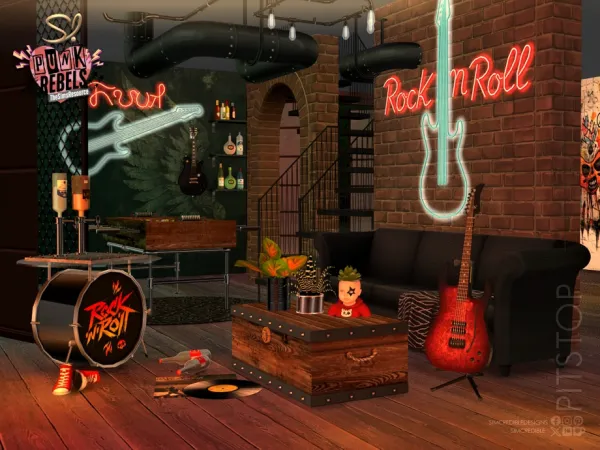 Alpha Punk Pitstop - The Sims 4 Custom Content