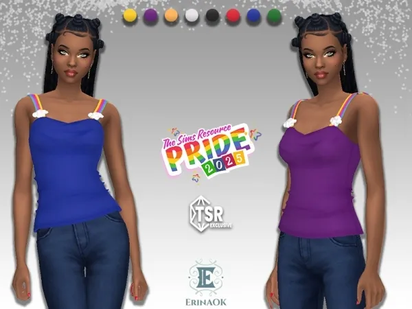 Maxis Match erinaok pride womens top - The Sims 4 Custom Content