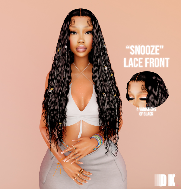 Alpha Snooze Lace Front by simsfinds - The Sims 4 Custom Content