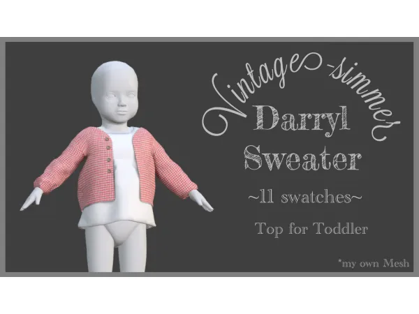 Maxis Match Darryl Sweater simmer by Vintage - The Sims 4 Custom Content