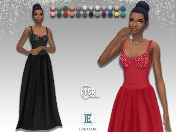Maxis Match erinaok womens gown 060825 - The Sims 4 Custom Content