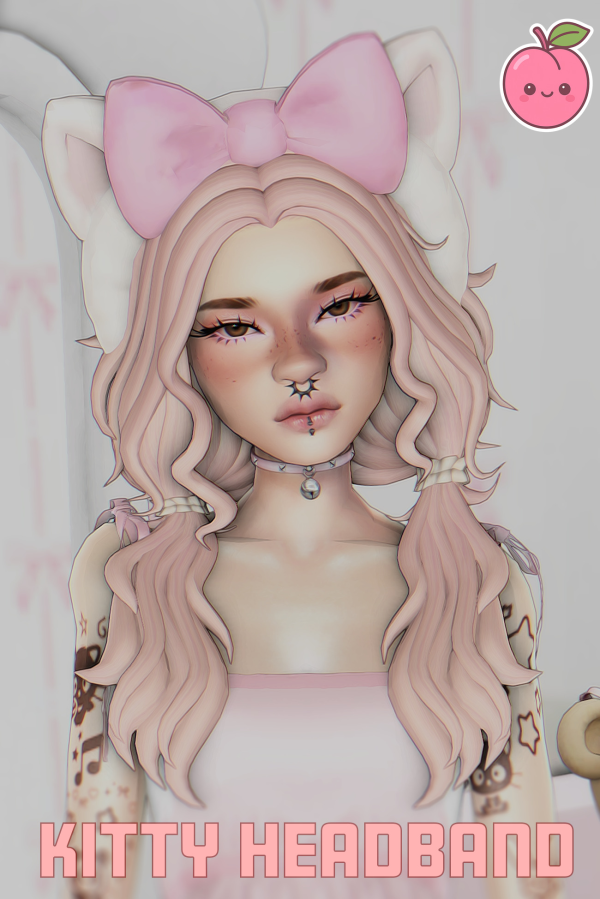 Maxis Match Kitty Makeup Headband by simsfinds - The Sims 4 Custom Content