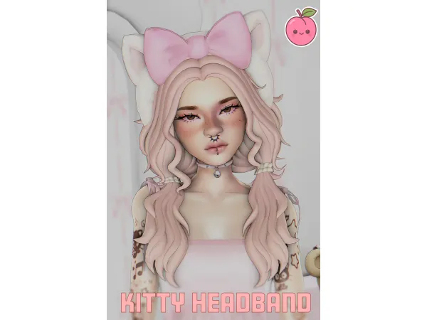 Maxis Match Kitty Makeup Headband by Plumiii - The Sims 4 Custom Content