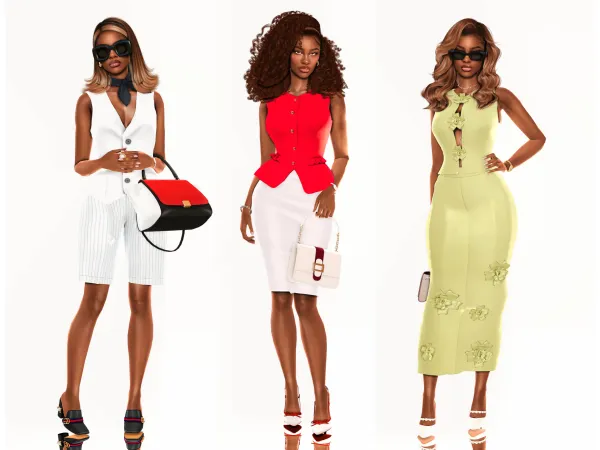 Alpha Summer Looks for the Corporate Girlies by wannabe - The Sims 4 Custom Content