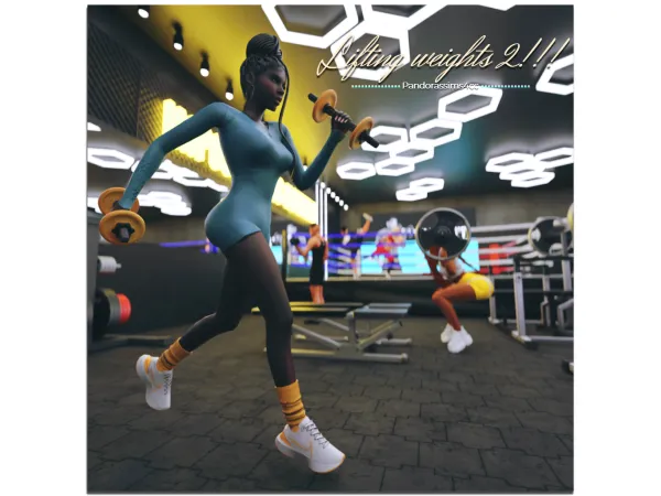 Mix Lifting weights 2 - The Sims 4 Custom Content