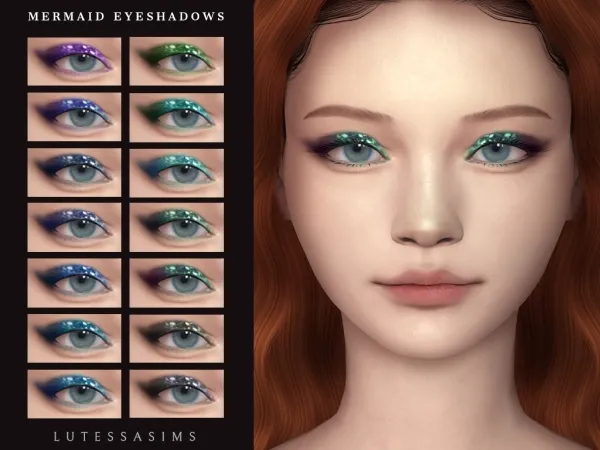 Alpha Mermaid Eyeshadows - The Sims 4 Custom Content