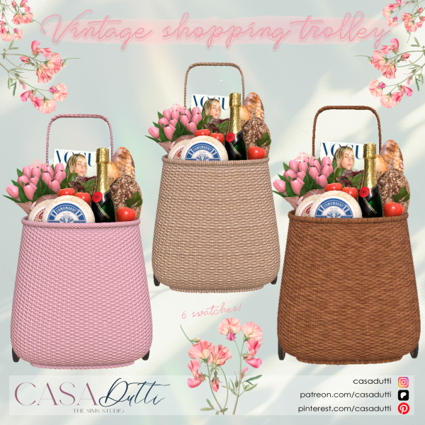 Alpha Vintage shopping trolley by simsfinds - The Sims 4 Custom Content