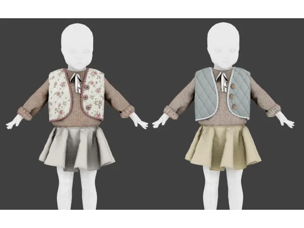Alpha Yui Outfit simmer by Vintage - The Sims 4 Custom Content