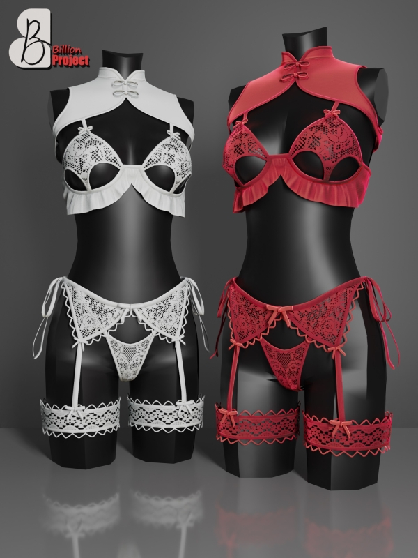 Alpha BillionProject Livy Lingerie by billion_project666 - The Sims 4 Custom Content
