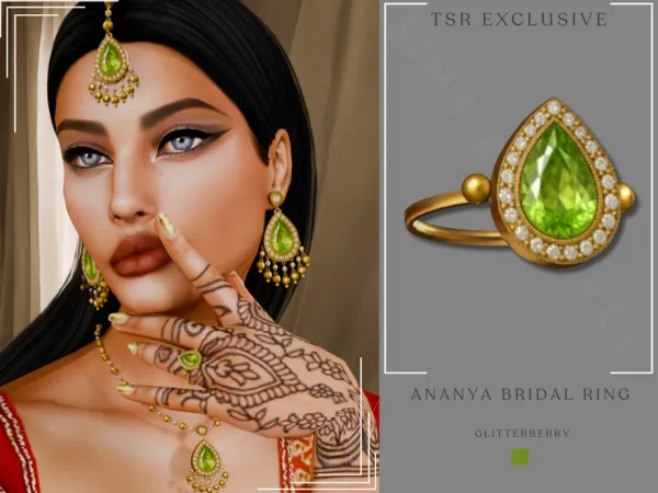 Alpha Ananya Bridal Ring - The Sims 4 Custom Content