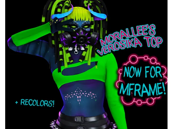 Alpha Verosika Top Conversion by OccultRadio - The Sims 4 Custom Content