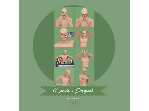 Mix Monsieur Posepack - The Sims 4 Custom Content