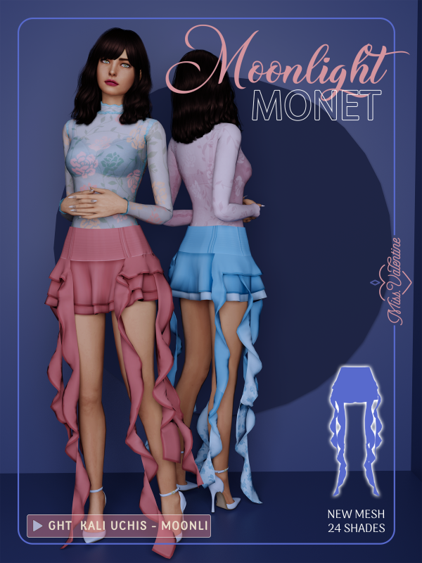 Maxis Match Monet Skirt by simsfinds - The Sims 4 Custom Content