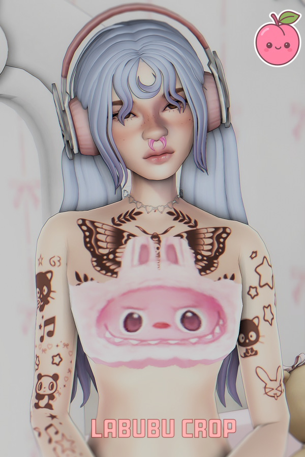 Alpha Labubu Crop by simsfinds - The Sims 4 Custom Content