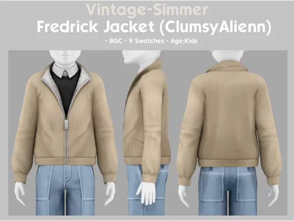 Maxis Match Maxis Match Jacket Sweater for Kids simmer by vintage - The Sims 4 Custom Content