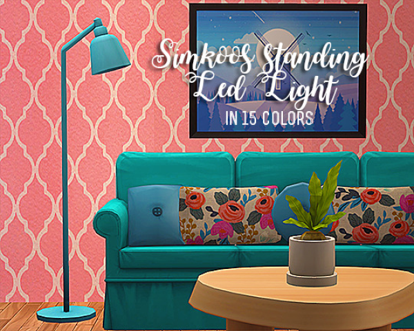[ ] 4t2 simkoos standing led light by simsfinds - The Sims 2 Custom Content