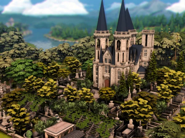 Maxis Match Old Huge Cemetery (NO ) by plumbobkingdom - The Sims 4 Custom Content
