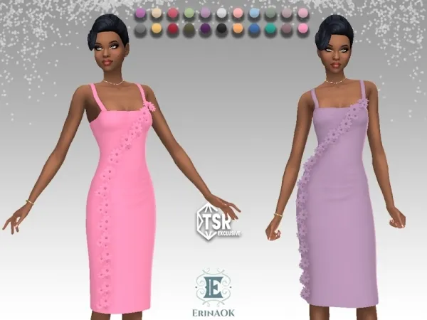 Maxis Match erinaok womens dress 061325 - The Sims 4 Custom Content