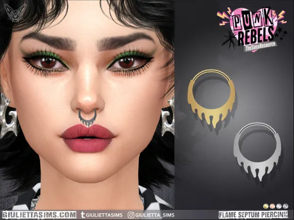 Punk Rebels - Flame Septum Piercing