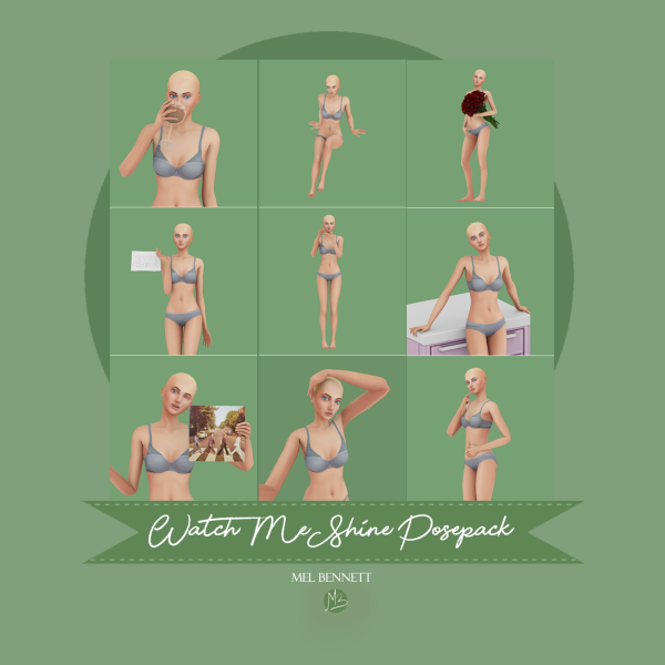 Mix Watch Me Shine Posepack by melbennett - The Sims 4 Custom Content