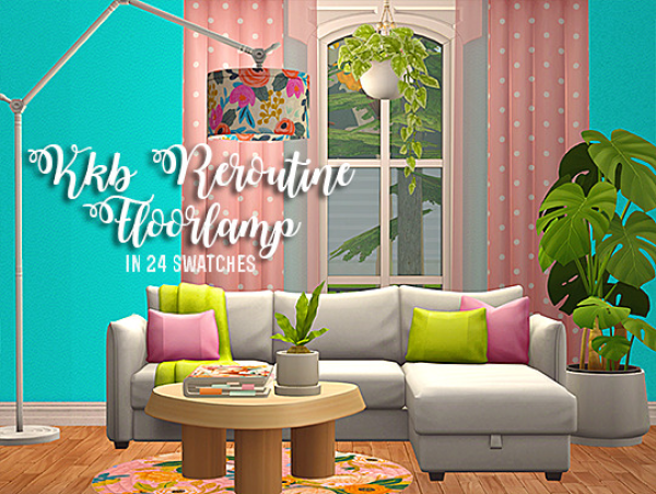 4t2 kkb re routine floorlamp 24 swatches by simsfinds - The Sims 2 Custom Content