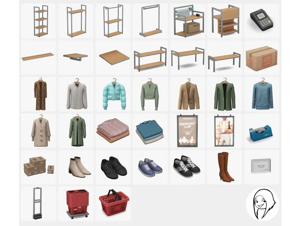 Maxis Match Retail Therapy set (2025) by Syboulette - The Sims 4 Custom Content