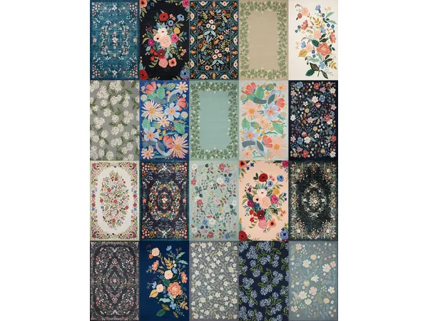 [ ] floral rugs on isotopia mesh by linacheries - The Sims 2 Custom Content