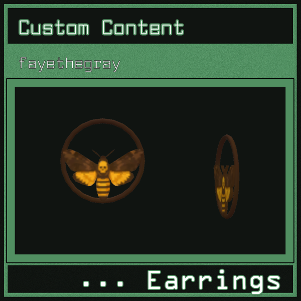 Alpha death moth hoop earrings by simsfinds - The Sims 4 Custom Content