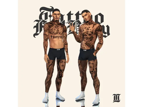 Mix Tattoo Style Full Body by LaMirageSims4 - The Sims 4 Custom Content