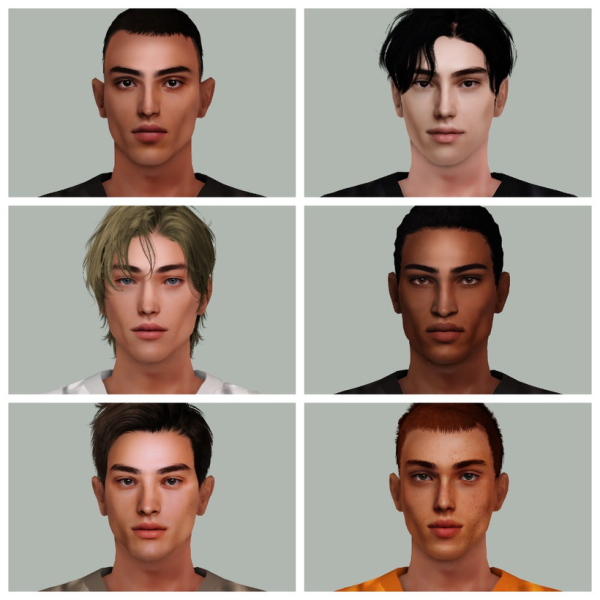 Male face masks eyebrows sims by simsfinds - The Sims 3 Custom Content