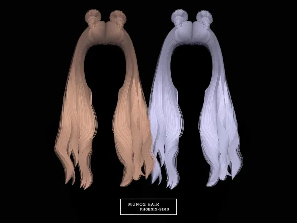 Alpha Munoz Hair by phoenixsims4 - The Sims 4 Custom Content