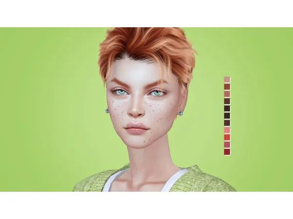 Alpha Pimples 03 by Soloriya - The Sims 4 Custom Content
