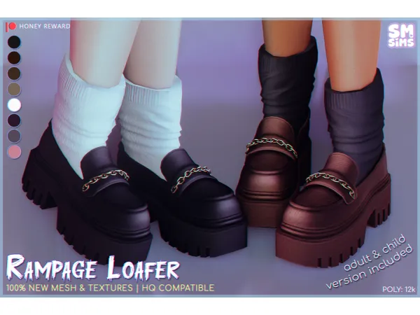 Alpha Rampage Loafer SM Sims by simsfinds - The Sims 4 Custom Content