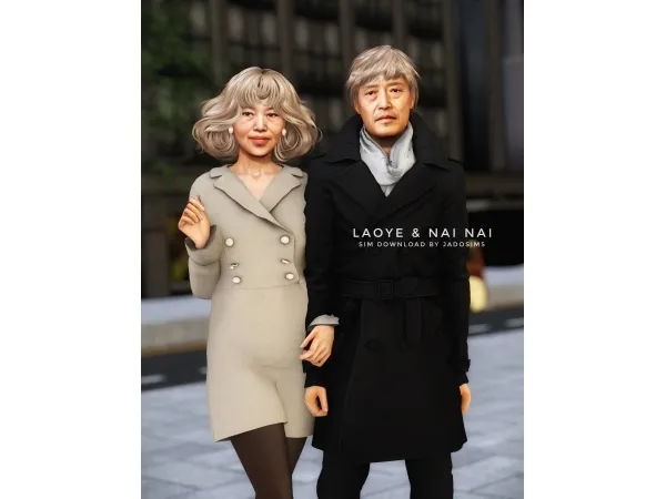 Sims 4 Laoye & Nainai u2661 (Sim Download)