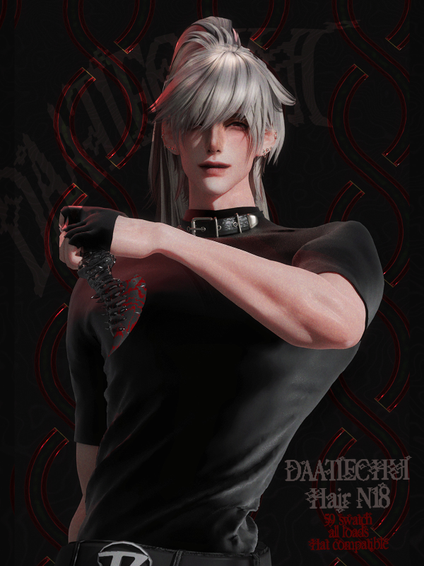 Alpha DAATIECHUI Hair 18 by simsfinds - The Sims 4 Custom Content
