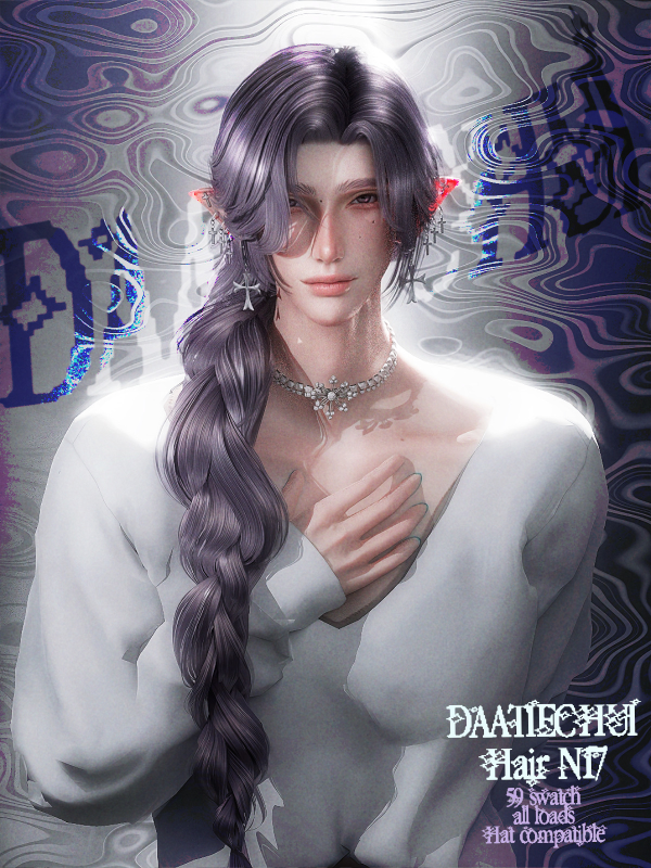 Alpha DAATIECHUI Hair 17 by simsfinds - The Sims 4 Custom Content