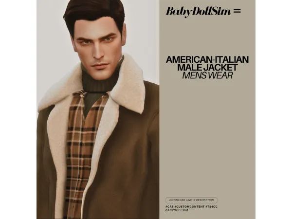 Maxis Match MENSWEAR AMERICAN ITALIAN MALE JACKET by XXXBABYDOLL - The Sims 4 Custom Content