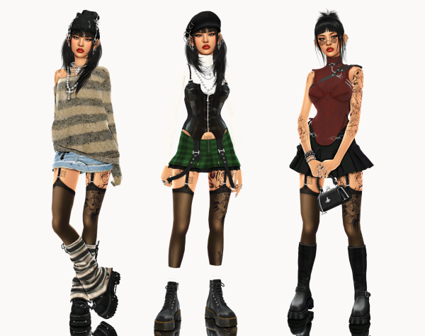 Alpha Some cute looks with Jia by simsfinds - The Sims 4 Custom Content